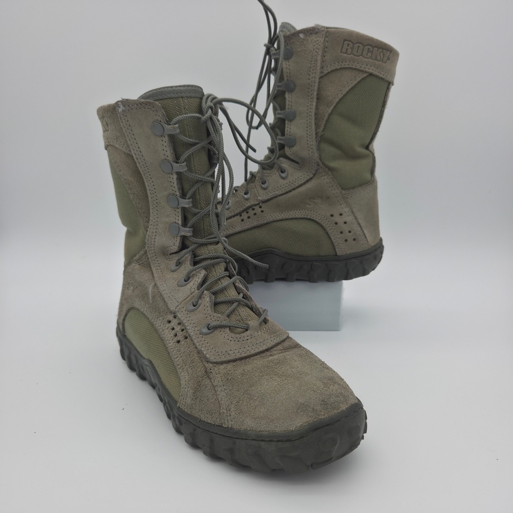 Rocky S2V Special Ops Tactical Boots Sage Green Suede 6.5 W FQ000103 Military